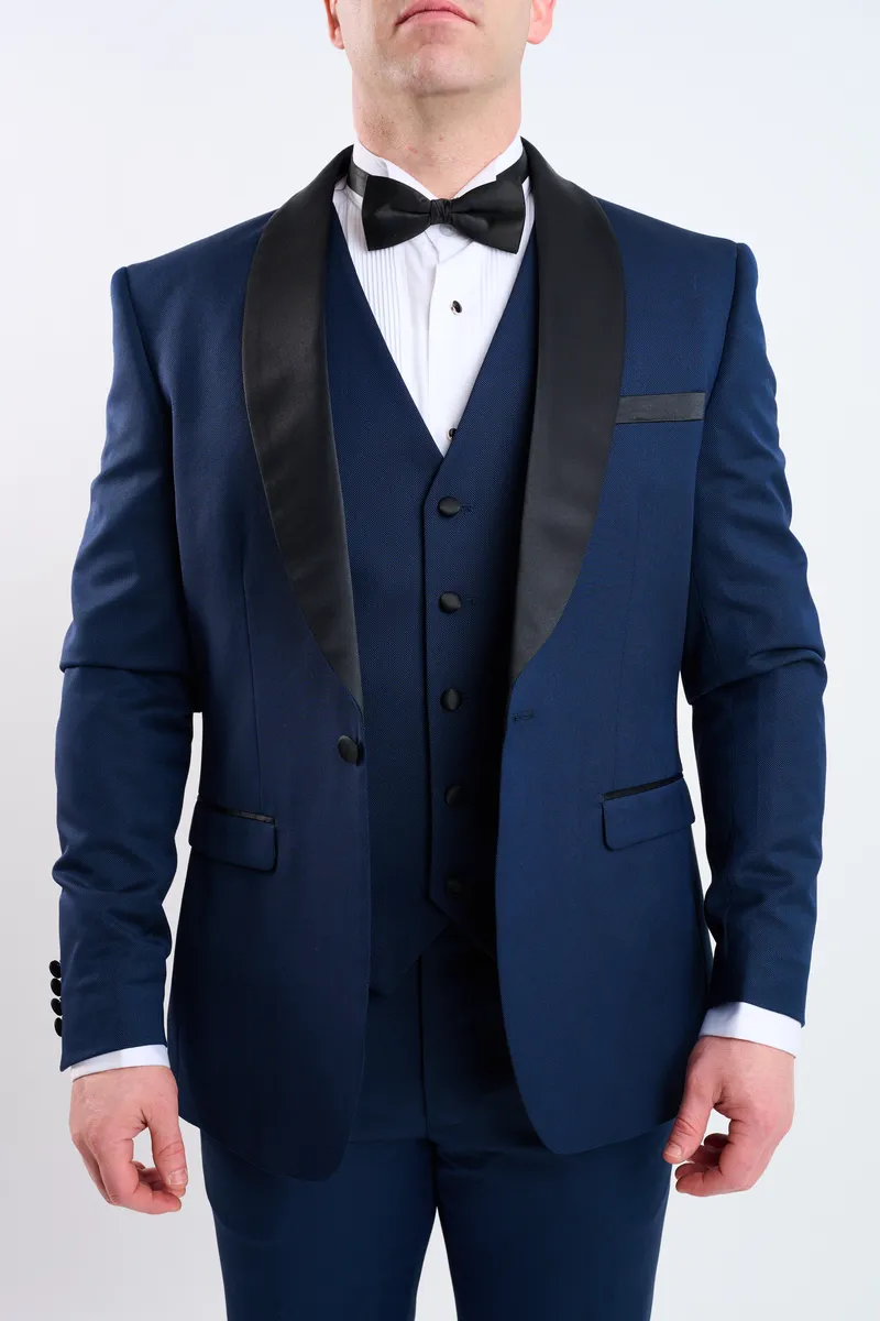 Smoking azul marino 3 pz