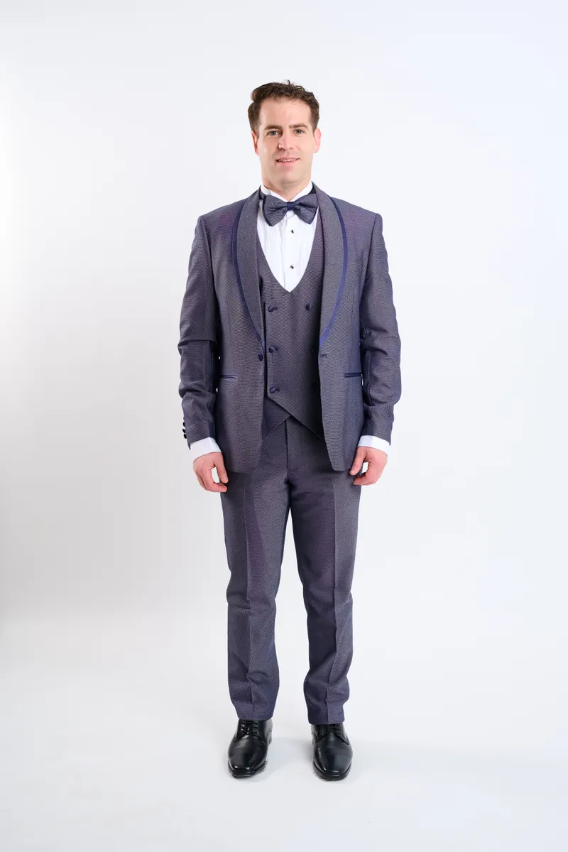 Smoking gris azul turco