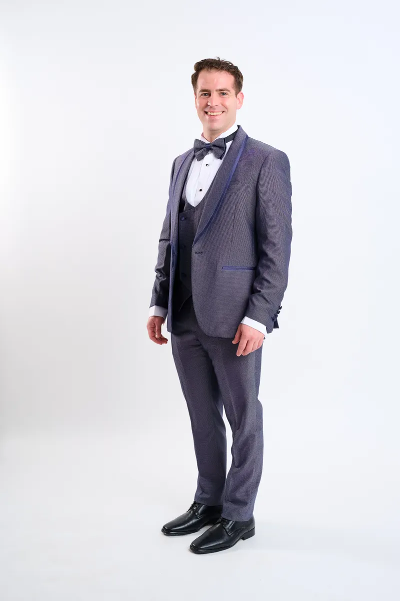 Smoking gris azul turco