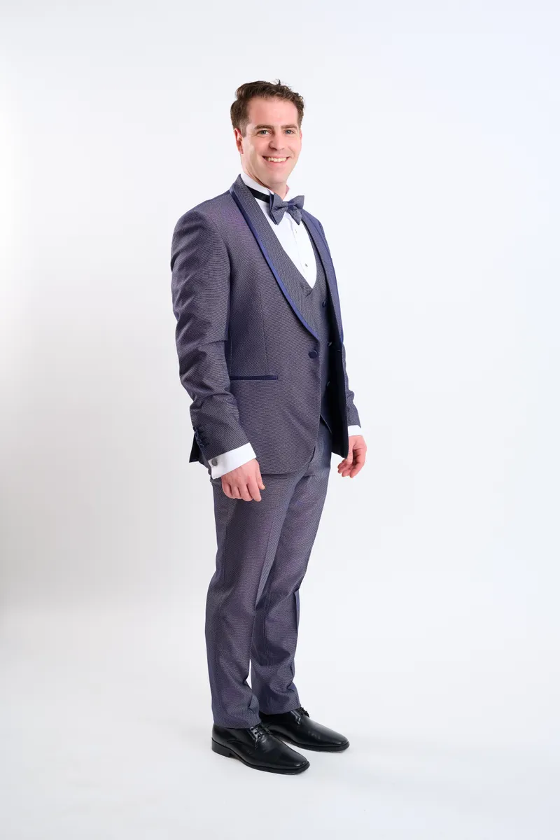 Smoking gris azul turco