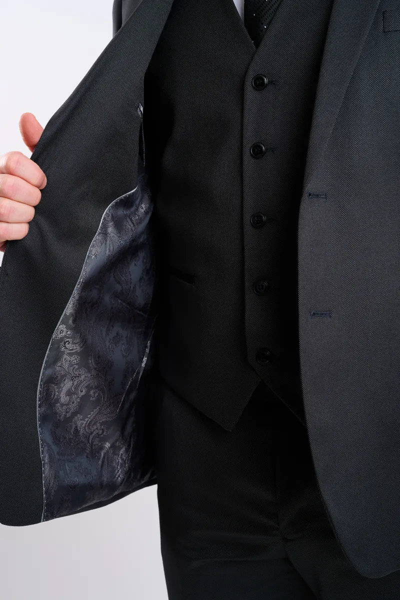 Traje gris oxford 3 pz