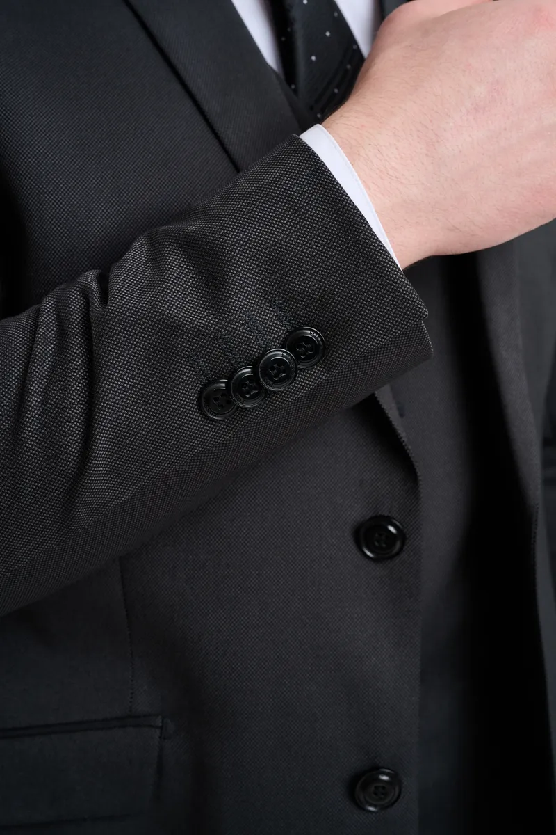 Traje gris oxford 3 pz