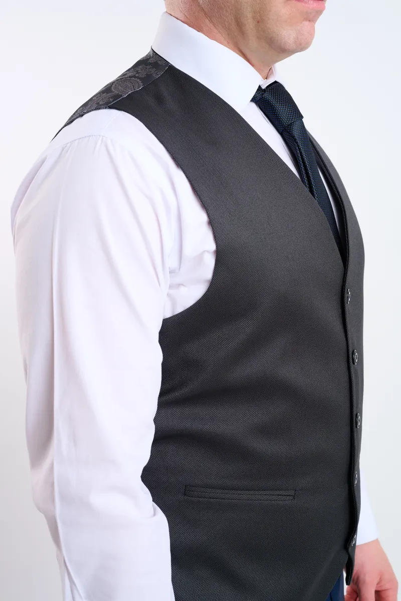 Traje gris oxford 3 pz