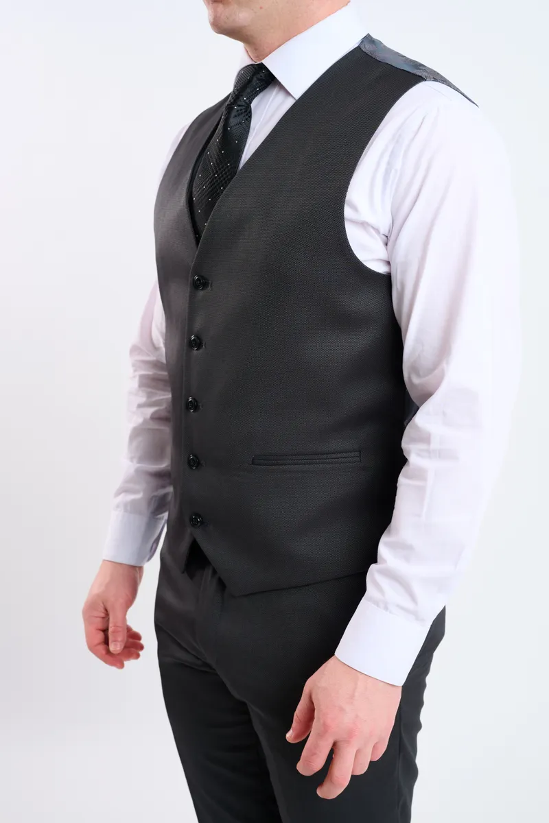Traje gris oxford 3 pz