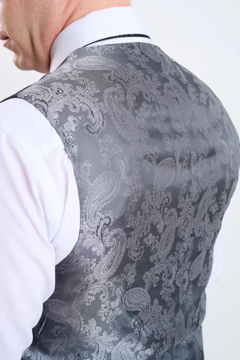 Traje gris oxford 3 pz