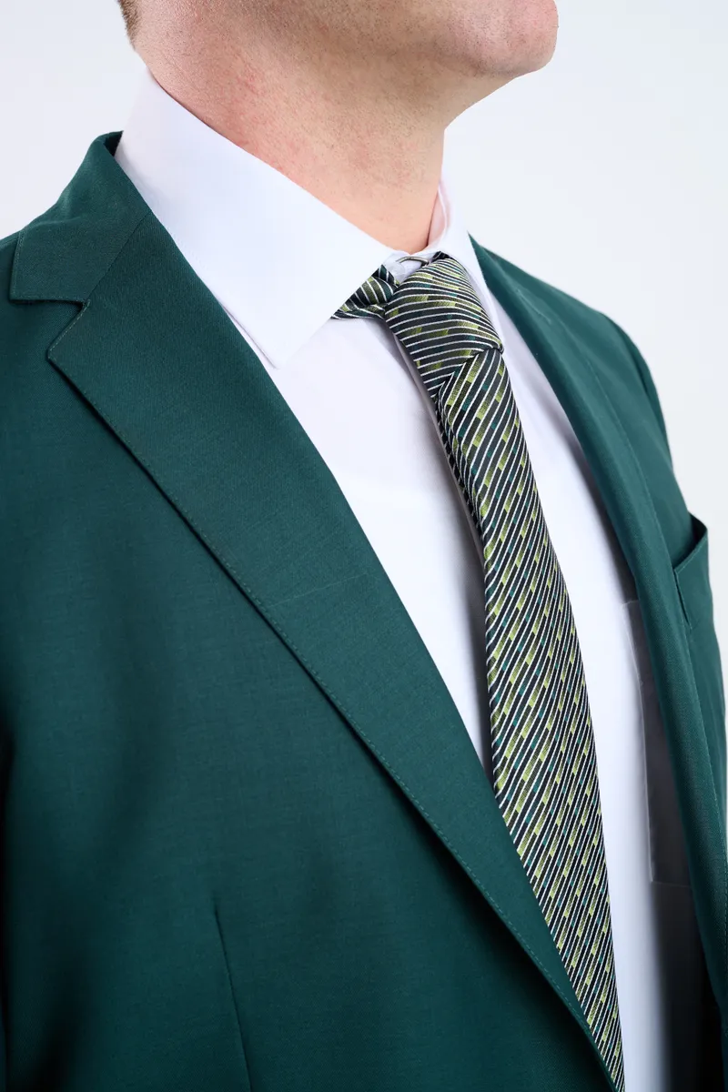 Traje verde esmeralda